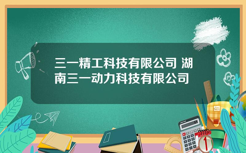 三一精工科技有限公司 湖南三一动力科技有限公司